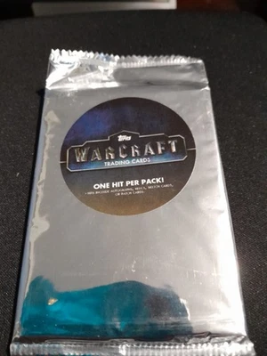 Pacote de reforço de cartas colecionáveis de filme Warcraft Topps EXTREMAMENTE RARO - Imagem 1 de 4