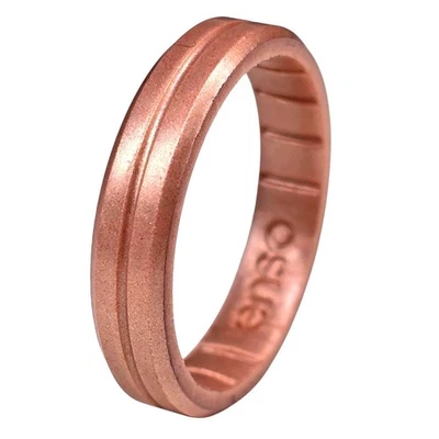 Anillo de silicona delgada contorno elementos anillos Enso - oro rosa - talla 9 Foto 1 de 3