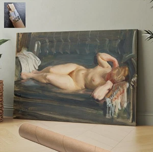 Women Nude Female Anders Zorn Sweden Figurative Canvas Wall Art 30X20 Inch - Picture 1 of 3