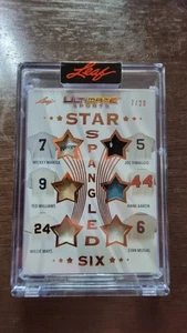 Star Spangled Six Leaf Mantle Mays Williams Dimaggio Aaron Musial Mem Card 7/20 - Picture 1 of 3