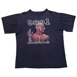 Vintage 2001 Tool Lateralus Tour Concert T Shirt Faded Black Mens L - Picture 1 of 6