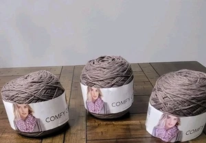 Lion Brand Comfy Cotton Blend Yarn - MOCHACCINO CAFE MOCHA COLOR- 392 Yards 7 Oz - Picture 1 of 9