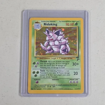 Nidoking 11/102 Base Set 2 Holo - Pokemon TCG Vintage Card - LP - Image 1 of 3