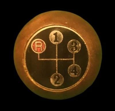 Perilla de cambio de transmisión de 4 velocidades de nogal negro - roscada para palanca de cambios de 5/16" Foto 1 de 4