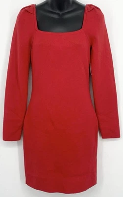 Новый бар III женщин красный ребристый Midi платье маленький длинным рукавом праздник вечеринки эластичной - Изображение 1 из 4