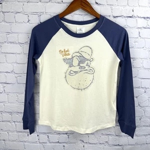 Neu ohne Etikett Disney Parks Pete Raglan Baseball-T-Shirt marineblau creme Jugend 9/10 - Bild 1 von 8