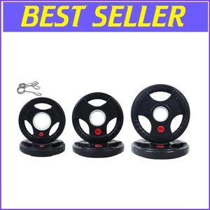 Versatile Olympic Weight Plates with Rubber Coating – Multiple Sizes Available - Picture 1 of 4