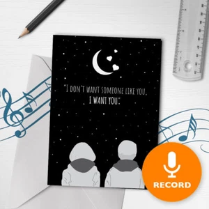 Happy Valentines Day Card Recordable Romantic Musical Greeting Card 00020 - Picture 1 of 1