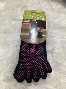 GAIAM Super Grippy Yoga Socks Grip No Slip Women Shoe Size 10-11 Medium Large - Picture 1 of 4