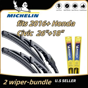 Wiper Blades 2-Pack Standard Wiper Blades fits 2016+ Honda Civic - 30260/180 - Picture 1 of 12