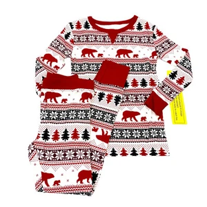 Wondershop Kids Size 4 Family Sleep 2 PC Set Snug Fit Fairisle - Picture 1 of 17