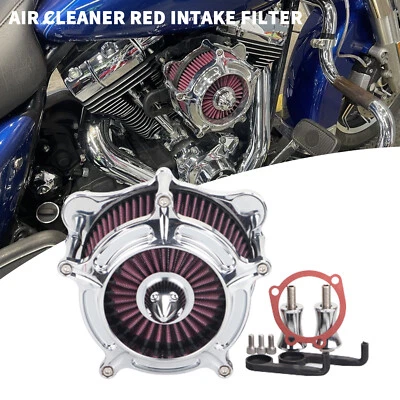 Air Cleaner Red Intake Filter For Harley Road King Fat Boy Softail Street Glide - Изображение 1 из 4