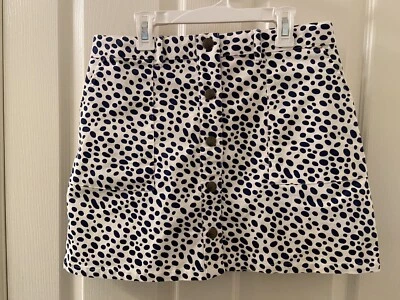 Mini Boden Button Through Dalmatian Spots Skirt Corduroy Size 15-16 yrs NWT - Image 1 of 4