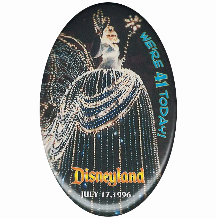 Vintage Disneyland CAST Pinback Button 1996 July 17 Park Birthday Elec Parade - Image 1 of 1