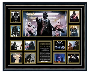 DARTH VADER STAR WARS DAVID PROWSE JAMES EARL JONES SIGNED FRAMED MEMORABILIA - Picture 1 of 5