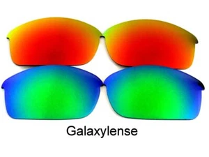 Galaxy Replacement Lenses For Oakley Flak Jacket Sunglasses Green&Red - Picture 1 of 4