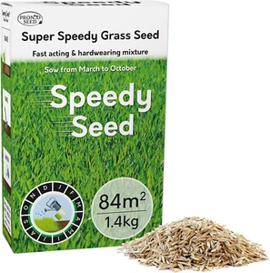 Premium Grass Seed 1.4 Kg - Fast Growing, Hard-Wearing - Covers 84M² for Lawns & - Picture 1 of 12