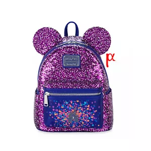 Mini Mochila Loungefly Disney Minnie Mouse Disneyland Fantasyland Parques Lentejuelas - Imagen 1 de 4