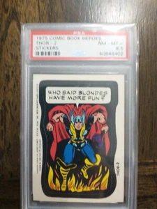 1975 Marvel Comic Book Heroes Stickers THOR - 2 PSA 8.5 - Picture 1 of 1