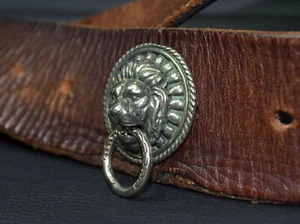 3 piezas Latón Cabeza de León Grande Conchos Tornillos Hágalo Usted Mismo Cartera Accesorios de Cuero - Imagen 1 de 10