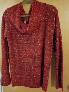 No Boundaries Juniors Red Sweater w Silver Sequins Size XXl - Picture 1 of 3