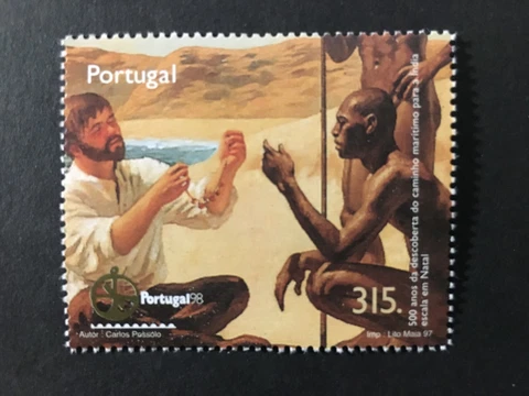 Portugal 1997 - 400 Years Sea Way to India Discovery stamps from S/S MNH Cover