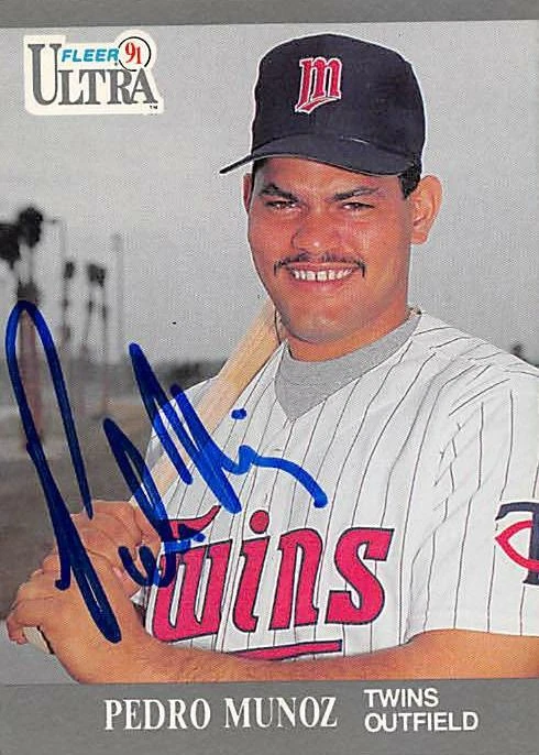 Pedro Munoz autographed baseball card (Minnesota Twins) 1991 Fleer Ultra #192 - Image 1 of 1