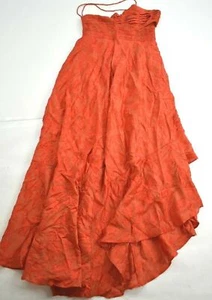 Free People Womens Red Buona Sera Maxi Dress Sweetheart Neck Front Cutout 6 - Picture 1 of 9