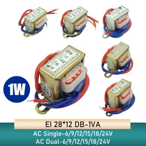 1W/VA Power Transformer 50Hz~60Hz Output AC Single/Dual 220V To 6/9/12/15/18/24V - Picture 1 of 11