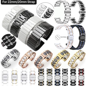 16 mm 18 mm 20 mm 22 mm Keramik Ersatz Uhrenarmband Armband Metallarmband - Bild 1 von 66