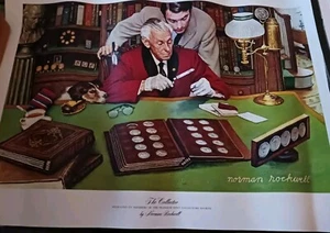 Vintage Norman Rockwell "The Collector" Canvas Print Franklin Mint 14"x20" - Picture 1 of 6