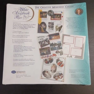 Creative Memories 12 x12 WHITE RCM-12S Scrapbook Pages 1999 SEALED Made in USA - Picture 1 of 8