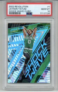 2022 PANINI REVOLUTION SHOCK WAVE CUBIC #1 JAYSON TATUM /50 CELTICS PSA 10 POP 2 - Picture 1 of 2