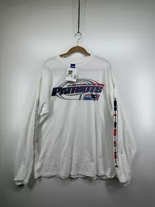 Adidas New England Patriots Long Sleeve Shirt White Size XL NFL Vintage Y2K 90s - Picture 1 of 9
