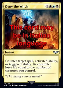 MTG DENY THE WITCH 116 EXC - BLOCCARE IL POTERE - 40K - MAGIC - Bild 1 von 1