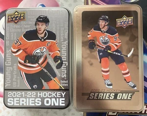 2021-22 & 2022-23 Upper Deck Series 1 Hockey Connor McDavid EMPTY TIN (2) Oilers - Picture 1 of 10