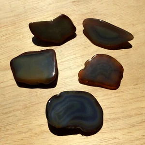 Lote de 1 lb 5 piedras de exhibición de geodas mezcladas pulidas ágata cristal rocas corte final rodajas - Imagen 1 de 6