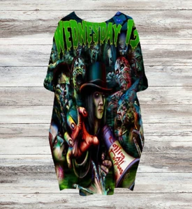 Wednesday 13 Horror Metal Horror Band Sack Dress Tunic All Over Print Large - Picture 1 of 2