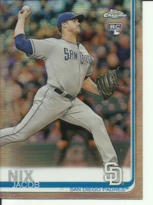 2019 Topps Chrome Refractor Jacob Nix card # 182 RC San Diego Padres Rookie - Picture 1 of 1