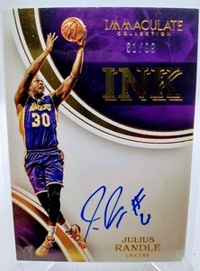 2015-16 Immaculate Ink Auto - Julius Randle /99 Lakers, Knicks! ¡Raro! - Imagen 1 de 2