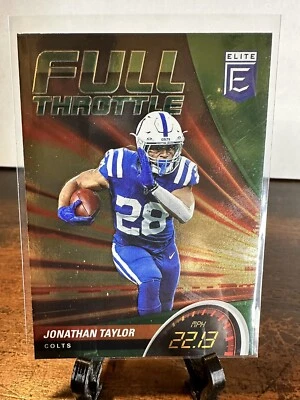 2022 Panini Donruss Elite Full Throttle Green Parallel Jonathan Taylor No. FT 1 - Image 1 of 2