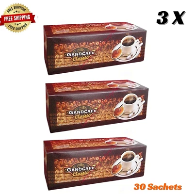 3X Ganocafe Classic Gano Excel Cafe Coffee Ganoderma Lucidum 30 Sachets Freeship - Image 1 of 4