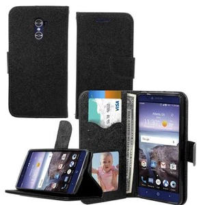 For ZTE Z988 Grand X Max 2 Leather Wallet Stand Flip Slot Case - Picture 1 of 15