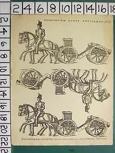 c1830 IMPRESIÓN ANTIGUA ~ REDINGTON'S NUEVO CABALLO ARTILLERÍA SOLIDERS CABALLOS - Imagen 1 de 1