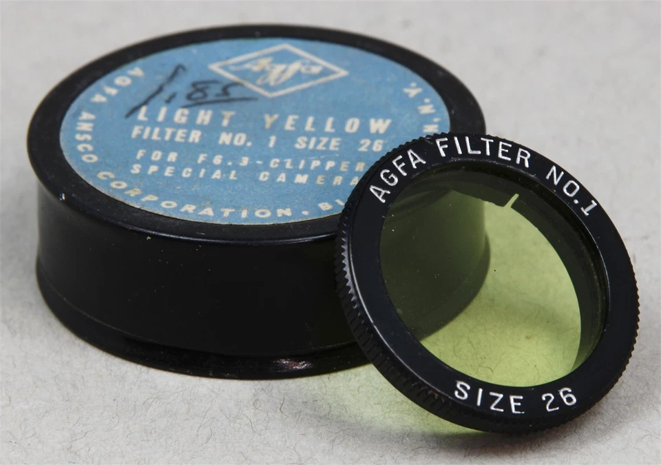 21mm Slip-On/Over FILTER AGFA #1 Light Yellow Black & White Contrast (Size 26) - Image 1 of 1