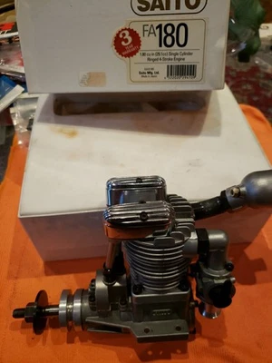 Saito Engine - Saito FA-180 RC Motor - FA 180 four stroke - Nice - Image 1 of 4