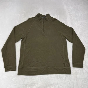 Polo Ralph Lauren 1/4 Zip Military Inspired Olive Green Cotton Pullover - Picture 1 of 9