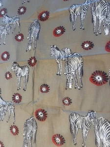 VTG 1950’s dress zebra fabric Cranston Print Work Zebra - Picture 1 of 5