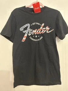 Fender Est. 1946 T-Shirt - Black - Size Small- New With Tags - USA Style - Picture 1 of 13