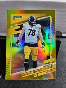 2021 Donruss Football Premium Gold Press Proof #24 Alejandro Villanueva Steelers - Picture 1 of 1